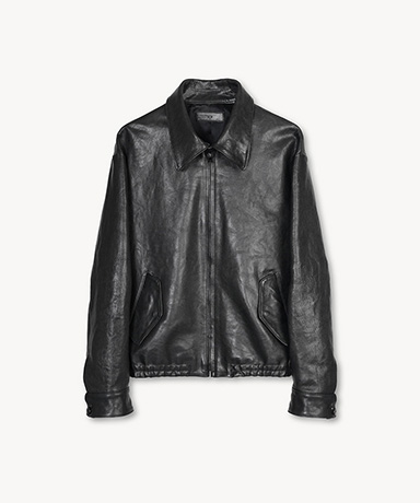 Weston Crinkled Leather Jacket in Goat leather