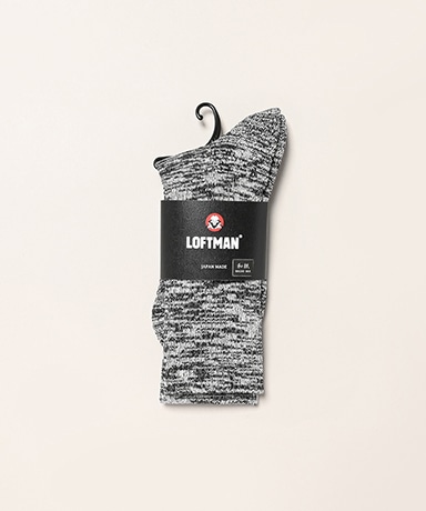 fukusuke by LOFTMAN 和紙混ドライリブクルー丈ソックス