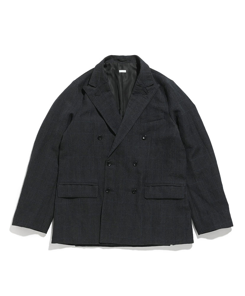 Double Breasted Jacket(1(MEN) Charcoal/チャコール): A.PRESSE