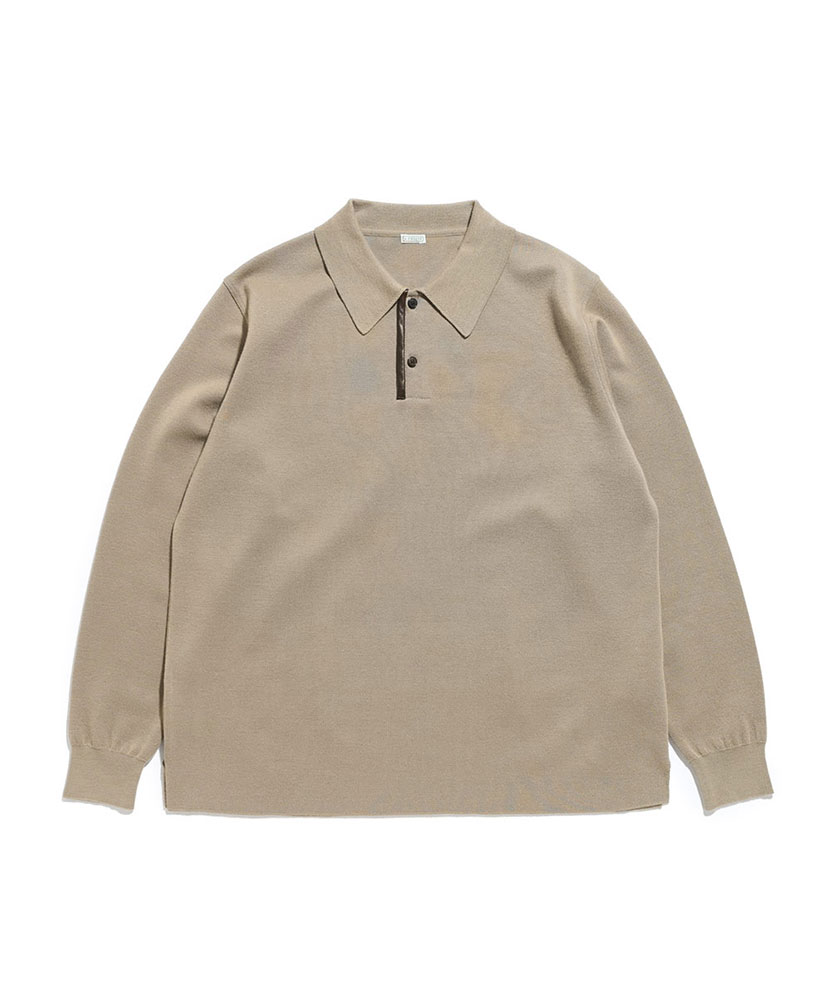 Cashmere Knit L/S Polo Shirt(2(MEN) Beige/ベージュ): A.PRESSE