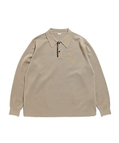 A.PRESSE Cashmere Knit L/S Polo Shirt