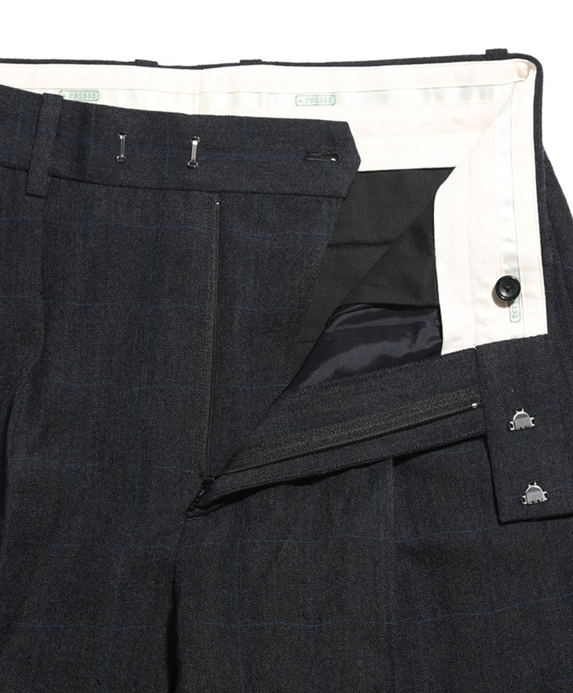Wide Tapered Trousers Charcoal/チャコール 1(MEN)