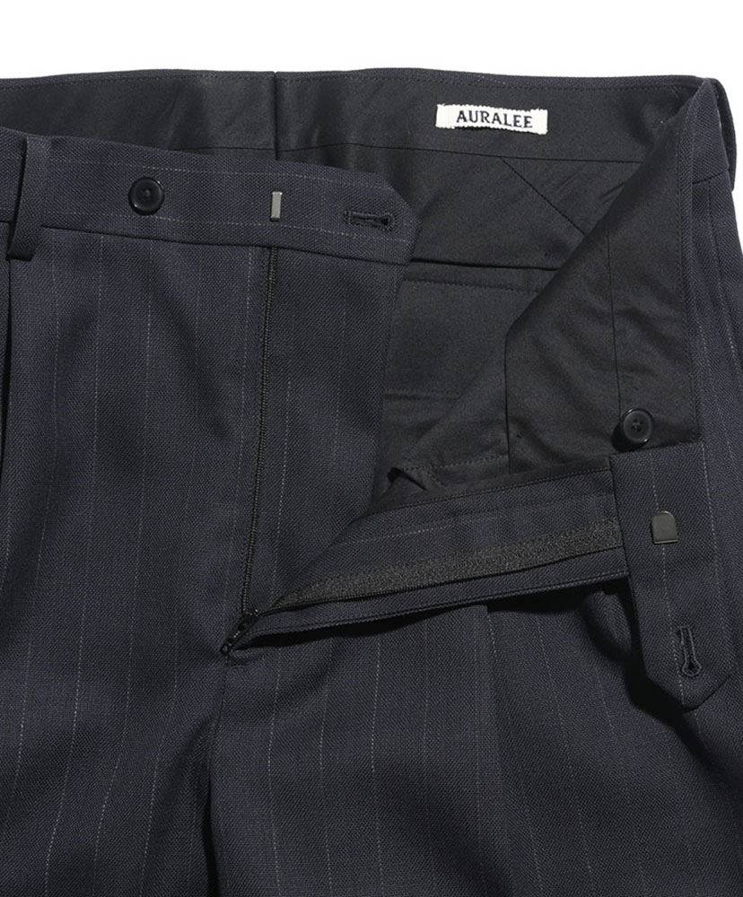 ひし型 AURALEE 23ss WOOL PANAMA STRIPE SLACKS | alamiah.edu.sa