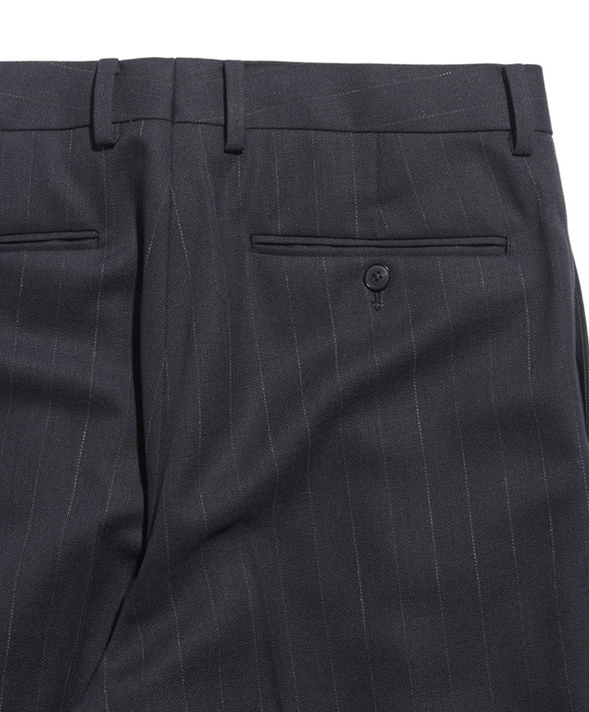 Hard Twist Wool Panama Stripe Slacks(3(MEN) Brown Stripe/ブラウン