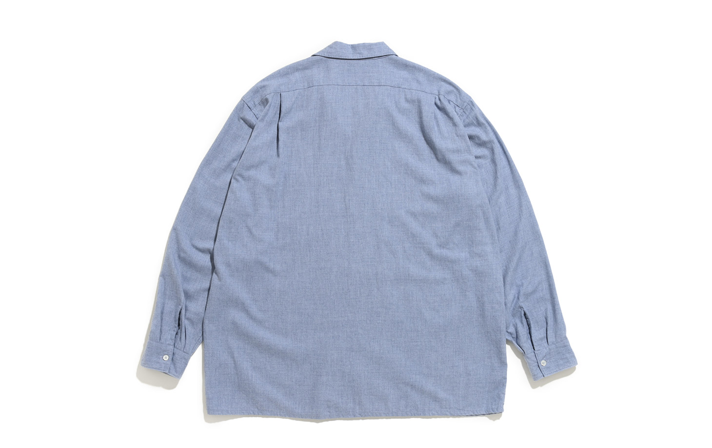 コットンカシミヤオープンカラーシャツ(2(MEN) Sax/サックス): COMOLI