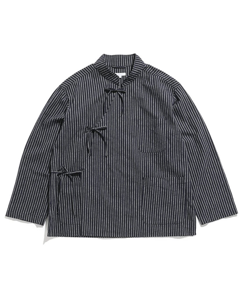 Tibet Shirt-LC Stripe(M(MEN) Navy×Grey/ネイビー×グレー