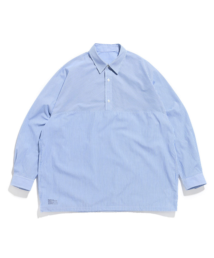 Corporate Stripe Anorak Shirt(FREE(MEN) Blue Narrow Stripe/ブルー