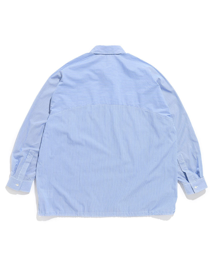 Corporate Stripe Anorak Shirt(FREE(MEN) Blue Narrow Stripe/ブルー