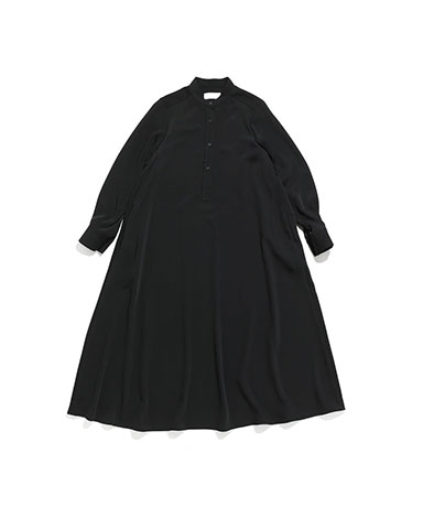 Satin Band Collar Dress(0(WOMEN) Black/ブラック): Graphpaper