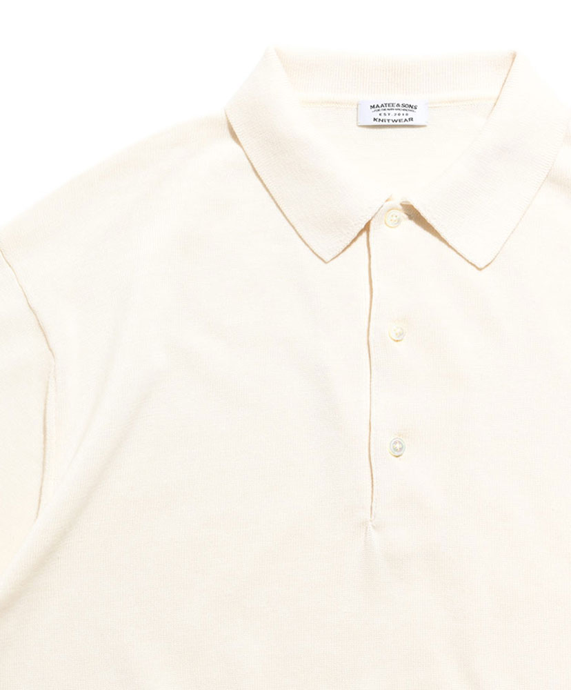 Polo-三本撚Chou Chou Men(2(MEN) Ecru/エクリュ): MAATEE&SONS