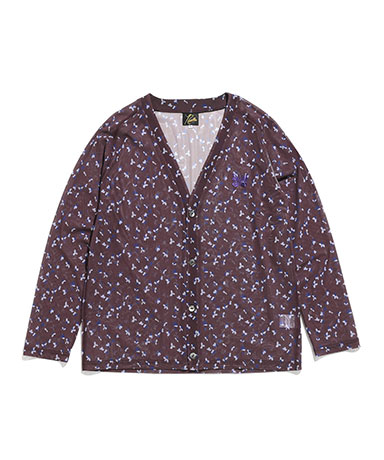 NEEDLES [ニードルズ] 23SS V Neck Cardigan-Poly Mesh/Floral Printed