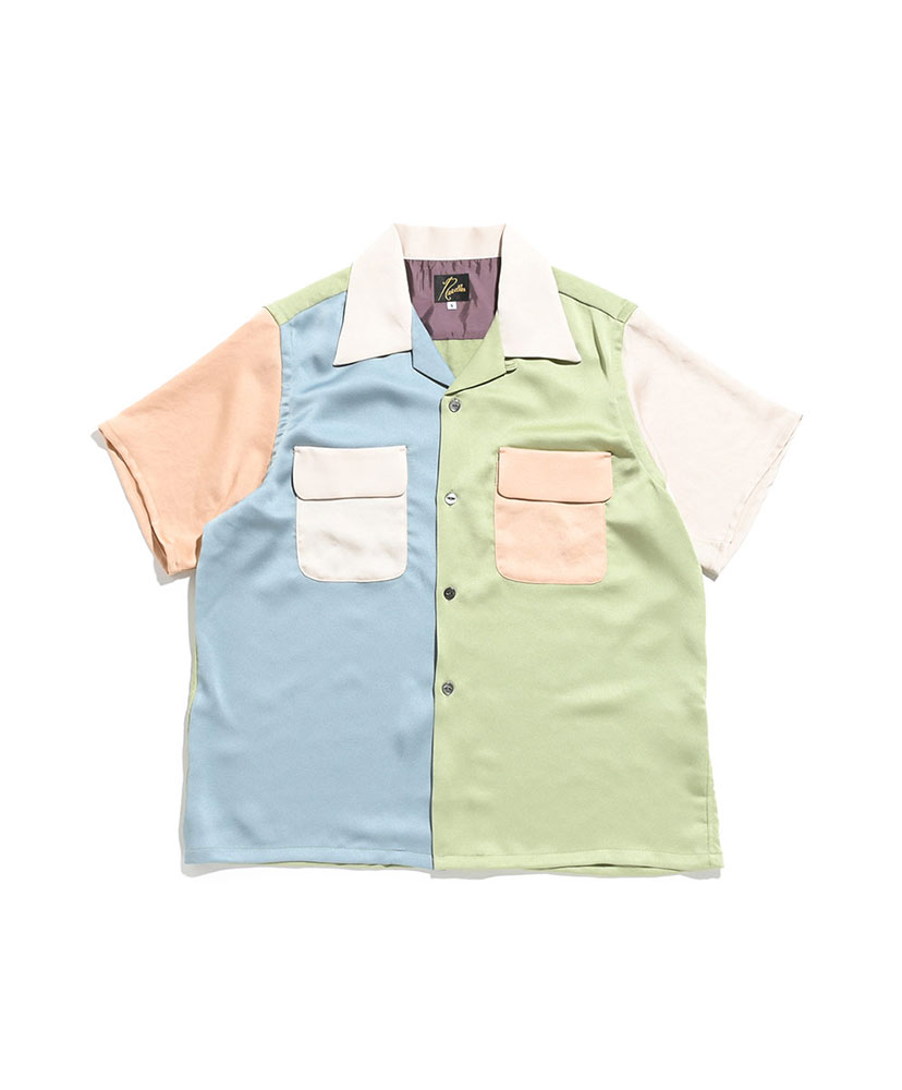 NEEDLES S/S CLASSIC SHIRT-POLY SATEEN