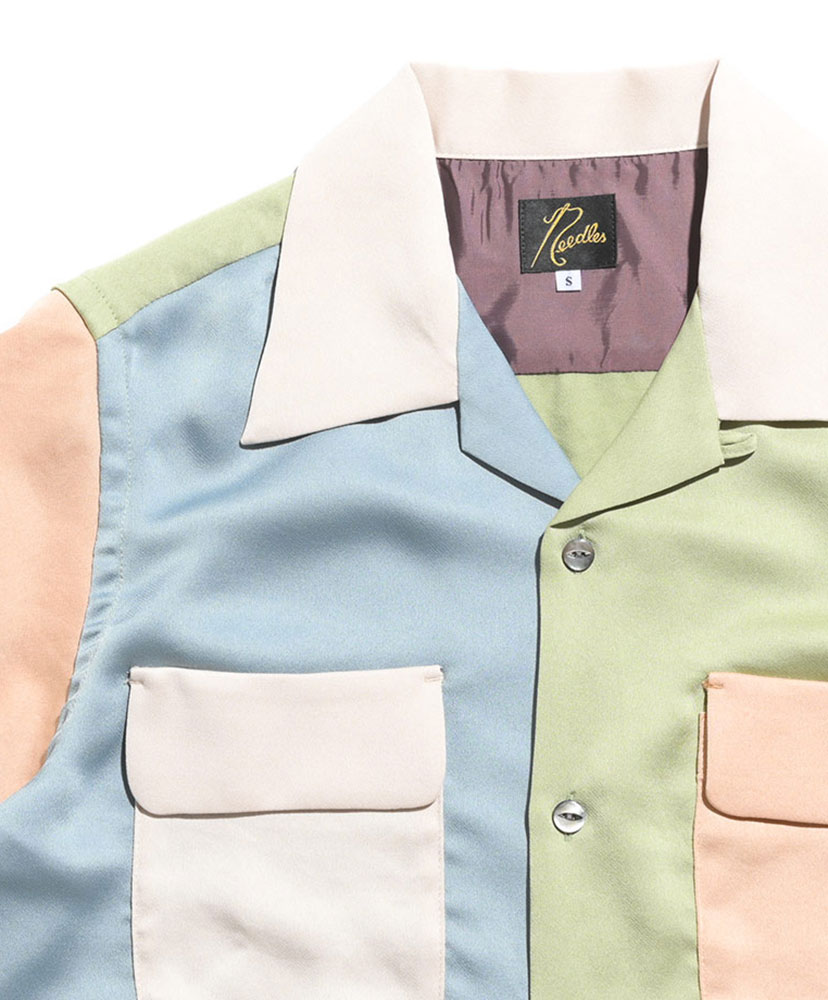 S/S Classic Shirt-Poly Sateen/Multi Colour Light Tone/ライトトーン L(MEN)