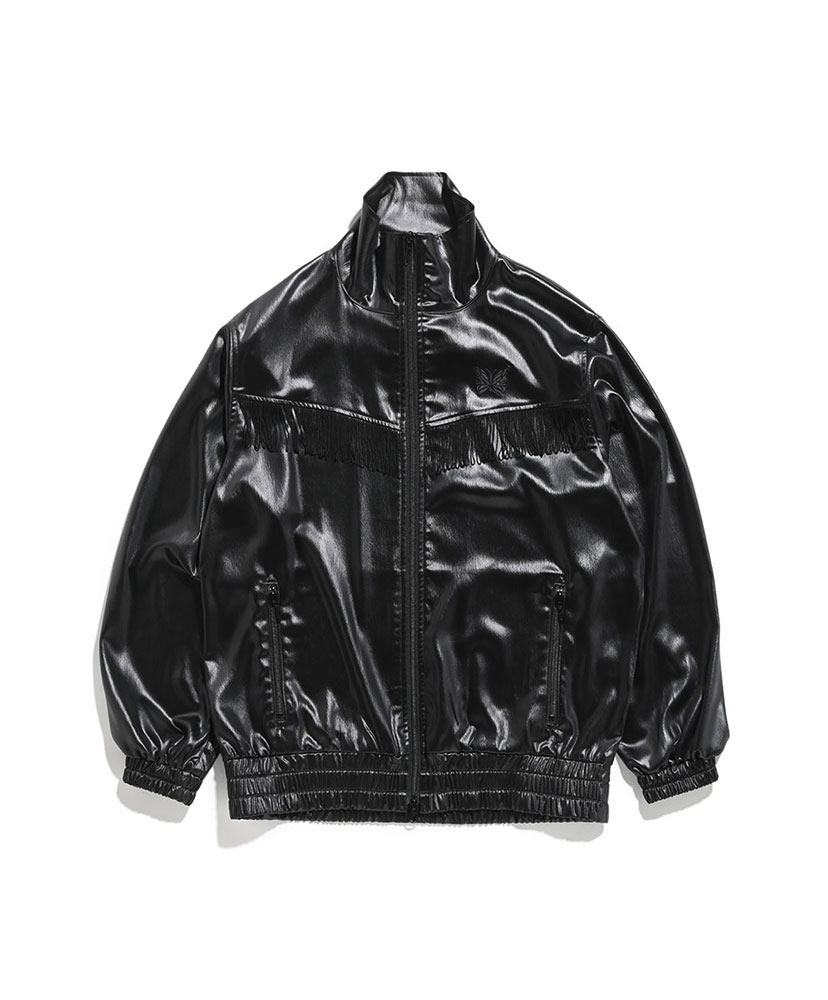 Fringe Track Jacket-Poly Sateen