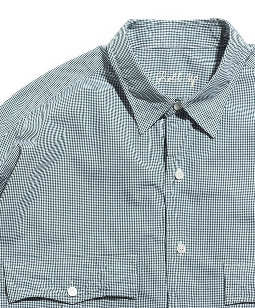 Roll Up New Gingham Check Shirt(XL() Olive/オリーブ): Porter Classic