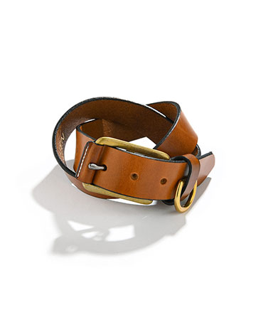 Stitched D-Ring Belt - Buck Brown — YUKETEN