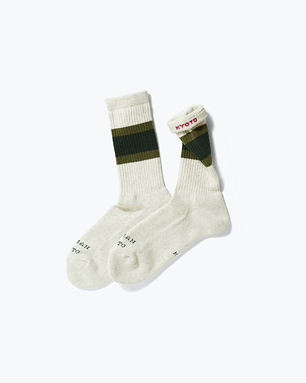 50th LINE SOCKS LT.GREEN × DK.GREEN