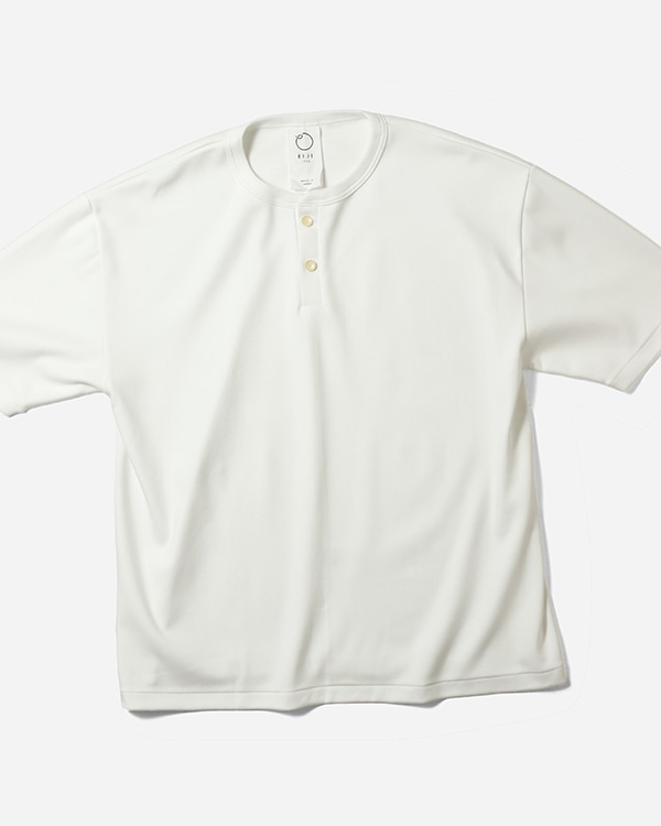 50TH HENLEY NECK TEE OFF WHITE フロント