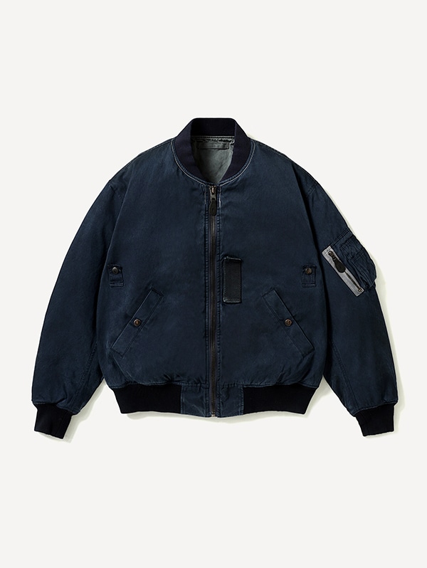 Vintage Silk B-15C Flight Jacket NAVYGRAY
