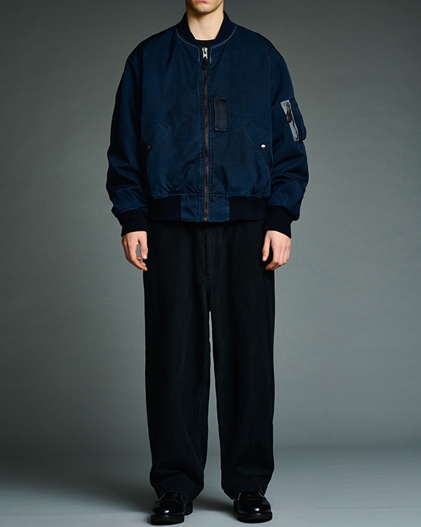 Vintage Silk B-15C Flight Jacket 着用