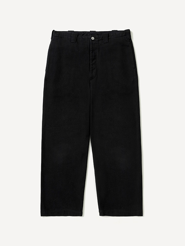 Silk Nep Trousers OFF BLACK