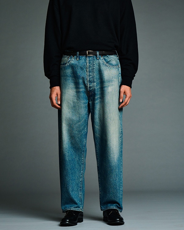 No.22 Washed Wide Denim Pants 着用
