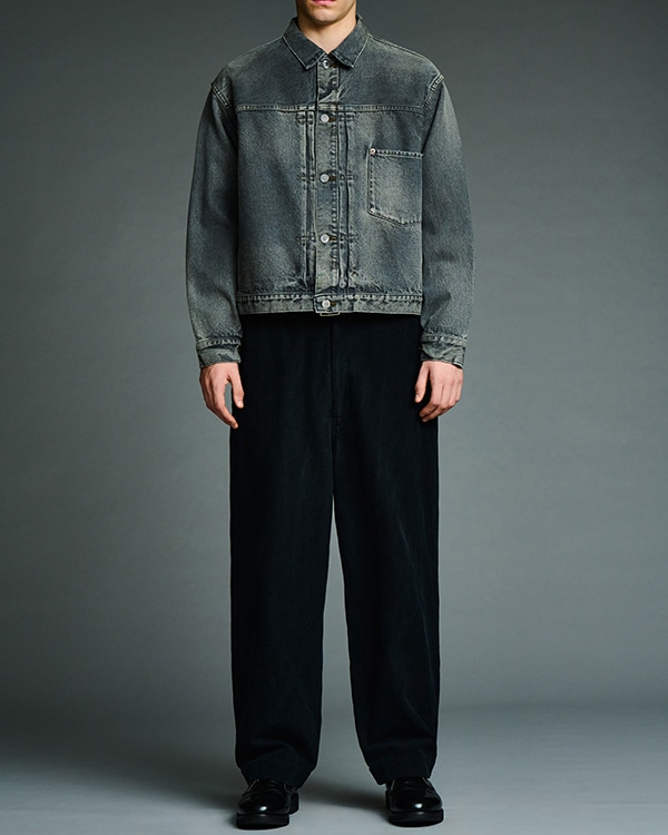 Vintage Gray Denim Jacket 着用