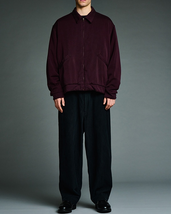 Washed Silk Rayon Gabardine Jacket 着用