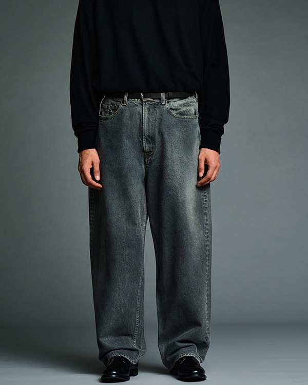 Vintage Gray Denim Pants 着用