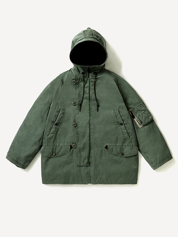 Vintage Cotton Silk Oiled Tent Cloth Logger Jacket OLIVE