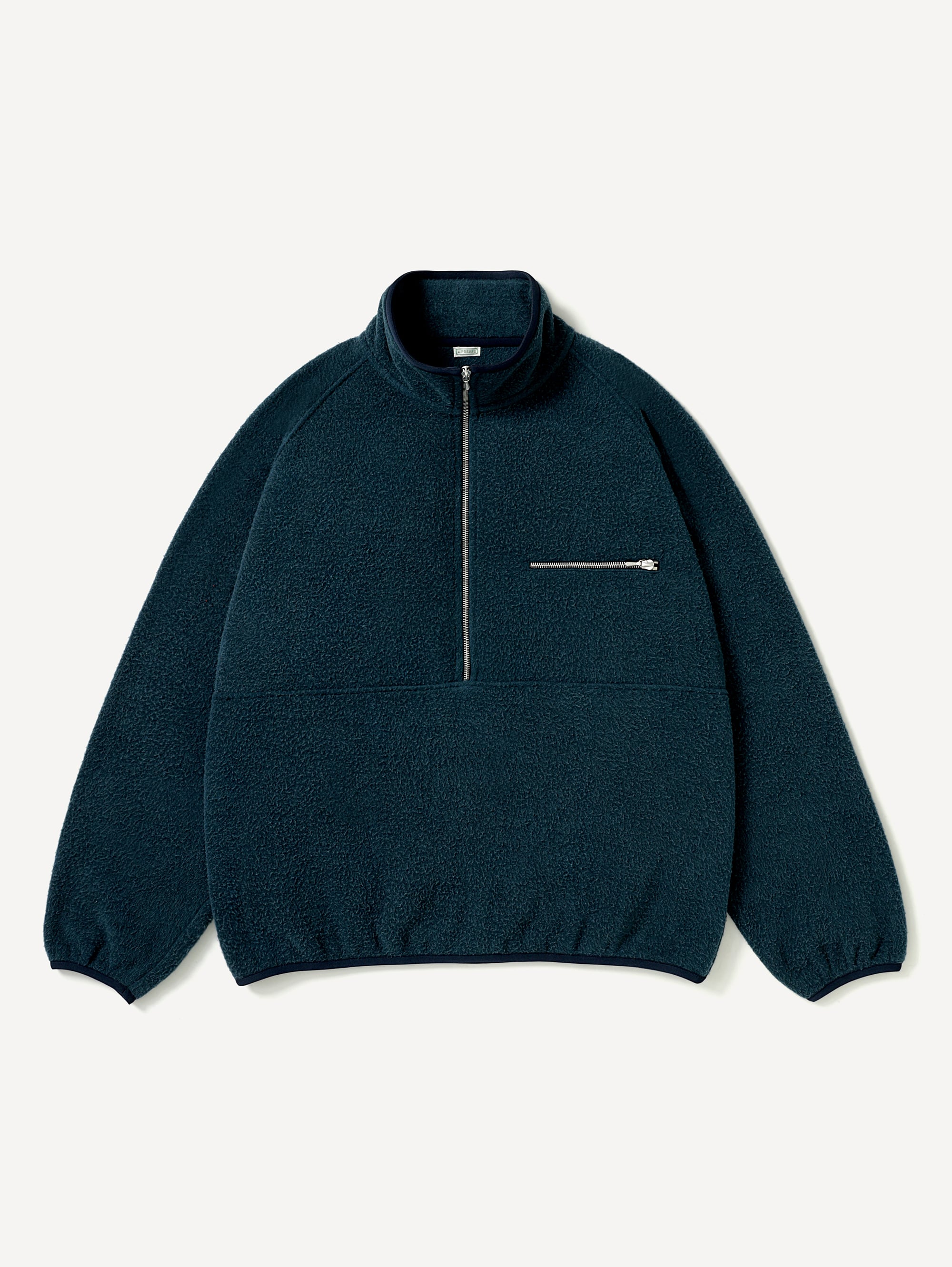 Vintage Silk Fleece Half Zip Jacket BLUE
