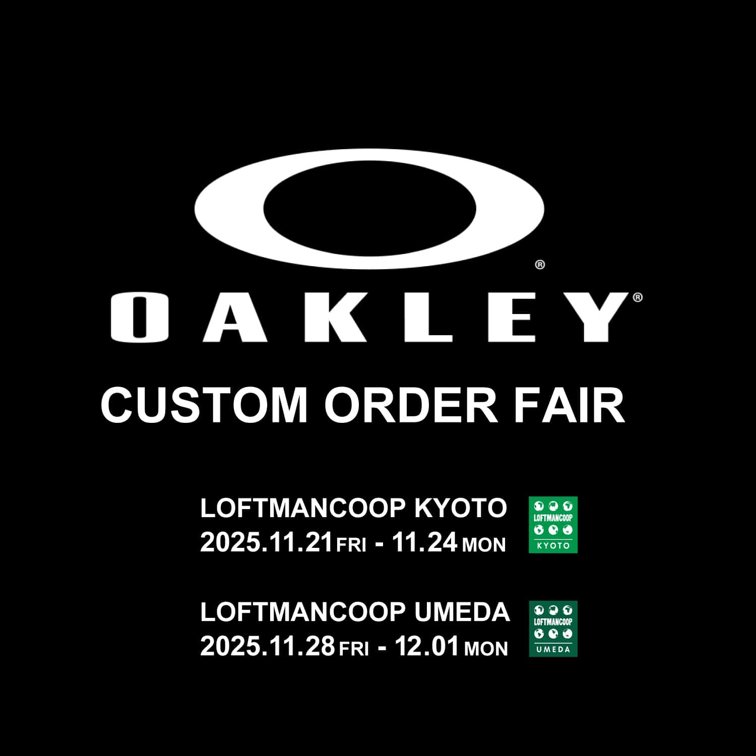 OAKLEY CUSTOM ORDER FAIR