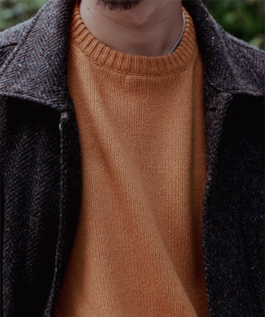 EVAN KINORI CREW NECK SWEATER-YAK WOOL