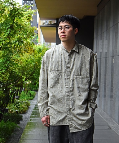 OUTIL[ウティ] 23SS Chemisier Sirod [Olive]