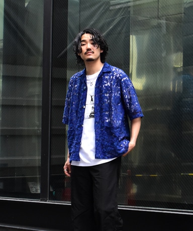 NEEDLES [ニードルズ] 23SS Cabana Shirt-C/Pe/R-Lace Cloth/Flower [NVY]