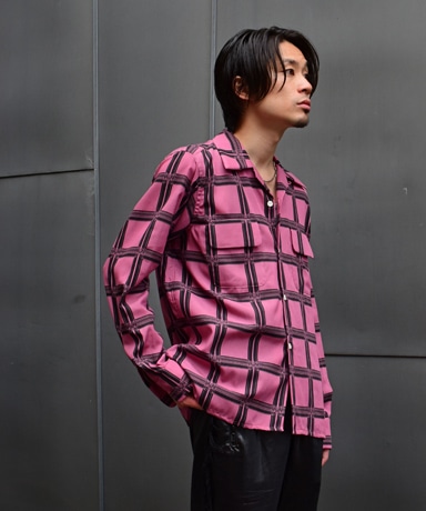 NEEDLES[ニードルズ] 23SS Classic Shirt-R/C Lawn Cloth/Papillon Plaid [Pink]