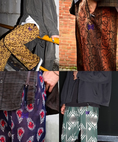 NEEDLES [ニードルズ] 23AW Track Pant - Poly Jq. [Amber / Python / Native / Feather]