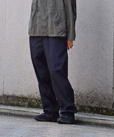ATON[エイトン] 23AW Hand Dyed Nylon-Over Pants [Black]