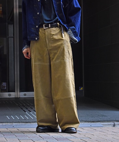 SEEALL[シーオール] 23AW Reconstructed Boots Cut Buggy Pants-Leather