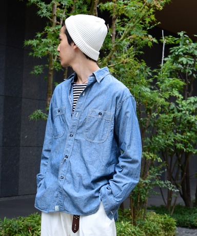 orSlow[オアスロウ] 23AW Vintage Fit Chambray Work Shirt