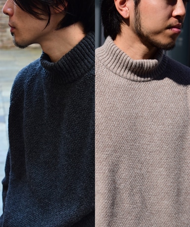 ATON[エイトン] 23AW Wool KANOKO Mockneck Sweater