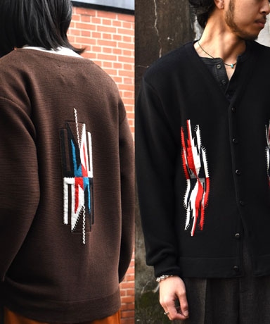 NEEDLES[ニードルズ] 24SS V Neck Cardigan - Chimayo [BRN/BRN]