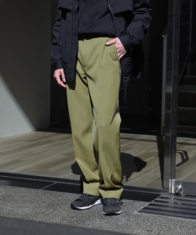 Light Wool Max Gabardine Slacks(3(MEN) Khaki/カーキ): AURALEE