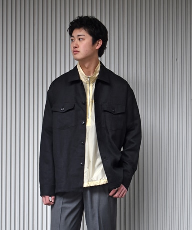 OLDMAN'S TAILOR[オールドマンズテーラー] Utility Shirt [Black]