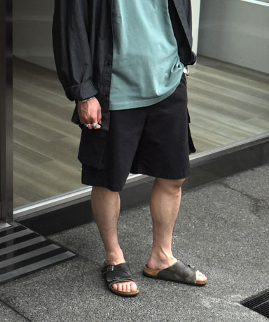 OUR LEGACY [アワーレガシー] MOUNT SHORTS [BLACK CANVAS]