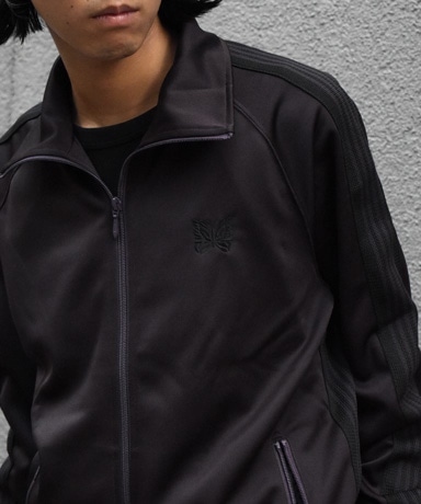 NEEDLES 24AW TRACK JACKET POLY SMOOTH [DK PUR/DK BRN/BLK]