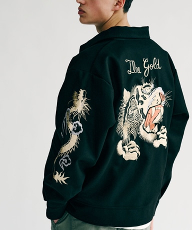GOLD-WOOL MELTON SOUVENIR JACKET (BLK) 10/12 (Sat) launch.