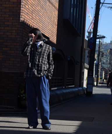 OUR LEGACY 24AW-HAVEN JACKET[Black/White Helix Flannel]/SEEALL×CIOTA 24AW-DOCKERS BELTED 2TUCK PANTS[INDIGO］