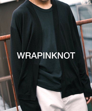 WRAPINKNOT(ラッピンノット) BUTTON-LESS CARDIGAN [BLK]