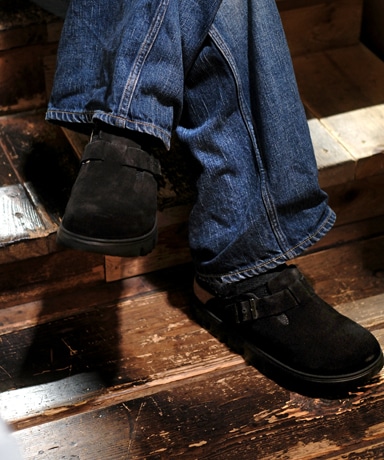 BIRKENSTOCK-BOSTON CHUNKY LV [BLK×BLK/DK TEA×BLK]